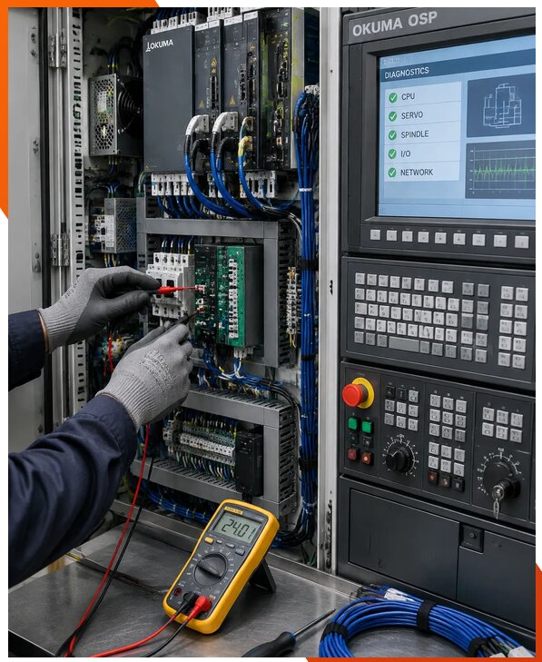 Ремонт систем ЧПУ Okuma OSP в Гатчине